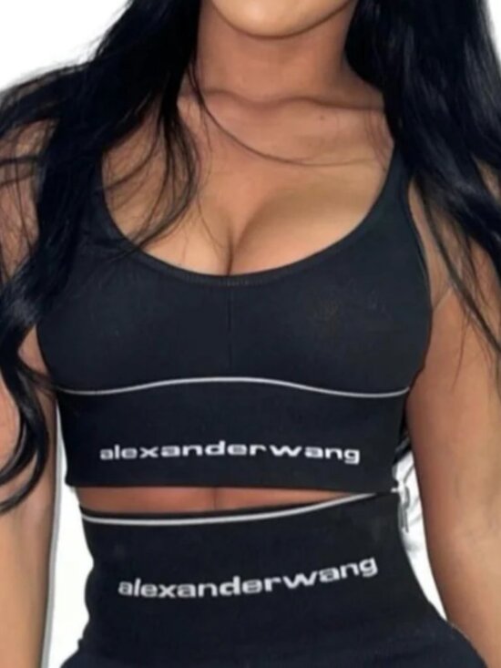 Alexander Wang Tops - Alexander Wang logo strap bra